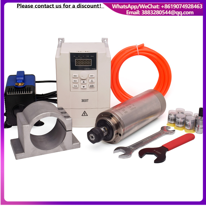سعر رخيص، مغزل GDZ عالي السرعة - مراجعة 2.2Kw Water Cooled Spindle Kit Vfd وسعره